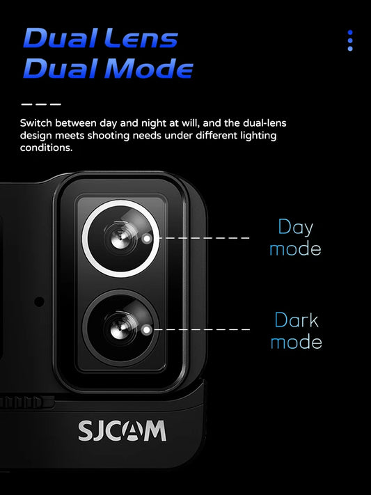 SJCAM SJ20 Dual cameras Dual Lens 4K Action Camera Waterproof 5G WiFi Touch Screen action cam camera sport helmet New In 2024