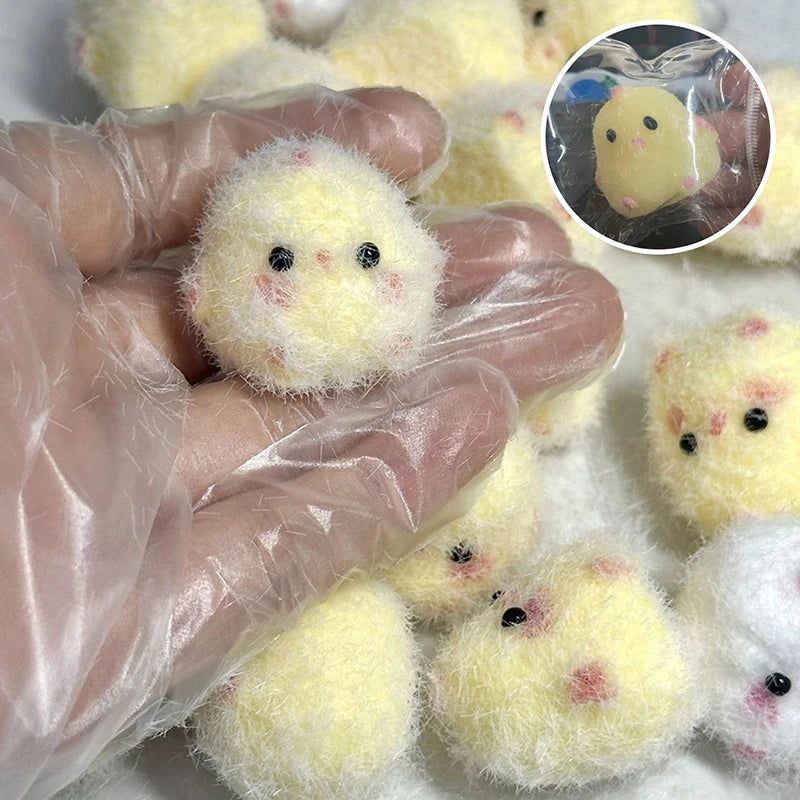 1PC Miniature Slow Rebound Relief Squeeze Toy Sticky TPR Squishy Mini Chick Stress Relief Squishy New Fidget Prop