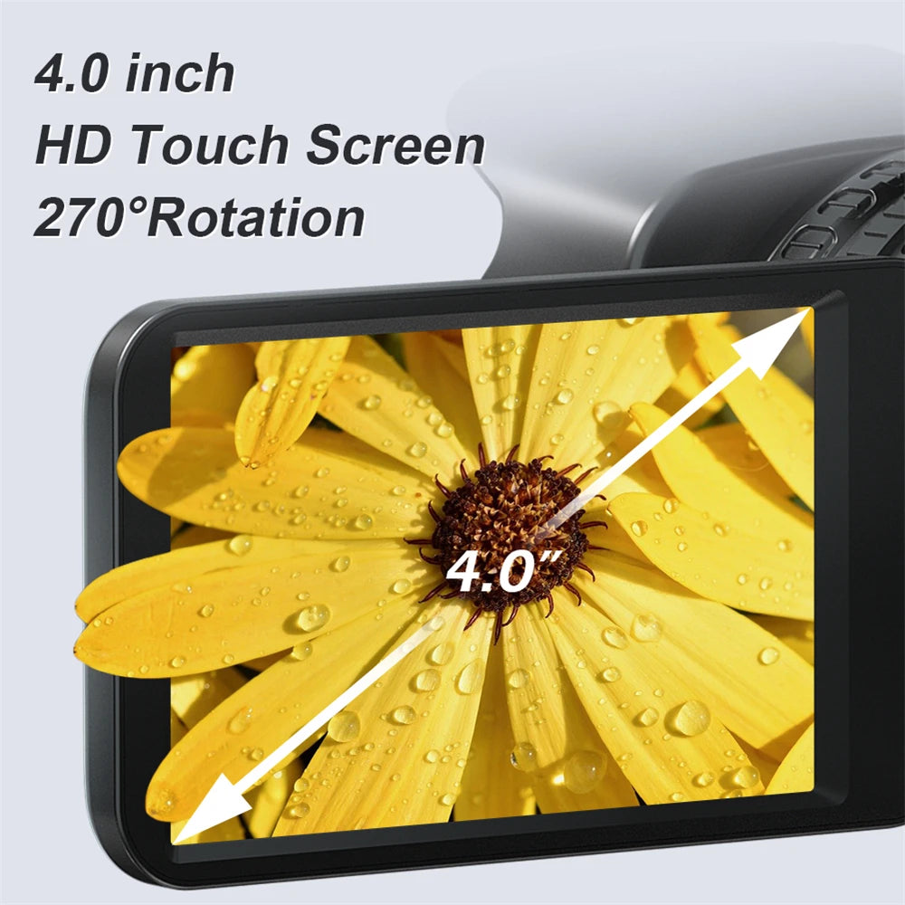 KOMERY YouTube Camcorder 4K Ultra HD camera Camcorders 64MP Streaming Camera 4.0"Touch Screen Digital Video Camera Photography
