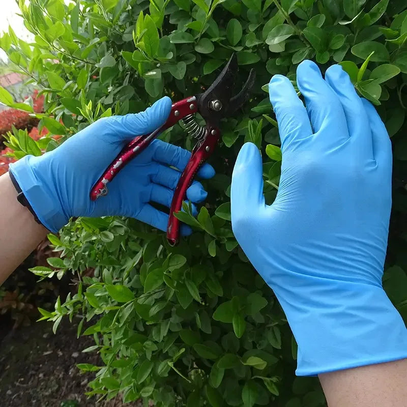 10pcs Nitrile Gloves Kitchen Disposable Latex Gloves Laboratory Protective Household Cleaning Gloves Black
