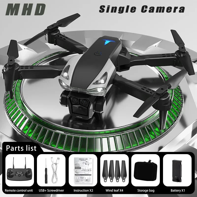 MHD Dual Camera Drone H18 Camera with 8K Professional Folding Drone with 4K Camera Mini RC Helicopter air plane Quadcopters Toys