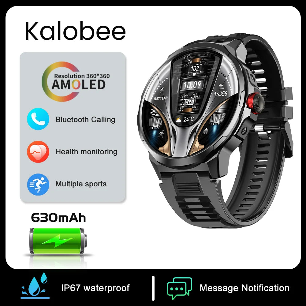 Kalobee SK50 Smart Watches for Men,Answer / Make Call,1.85" Big Screen Fitness Tracker,Waterproof Watch for Android iOS Phones