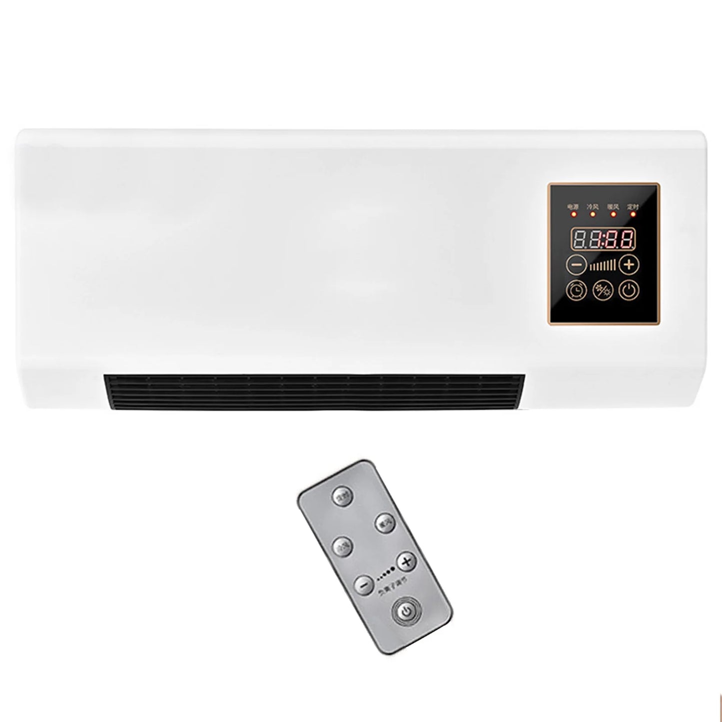 Wall Mounted Air Conditioner Mini Cooling and Heating Air Conditioner with Remote Control for Bedroom Living Room