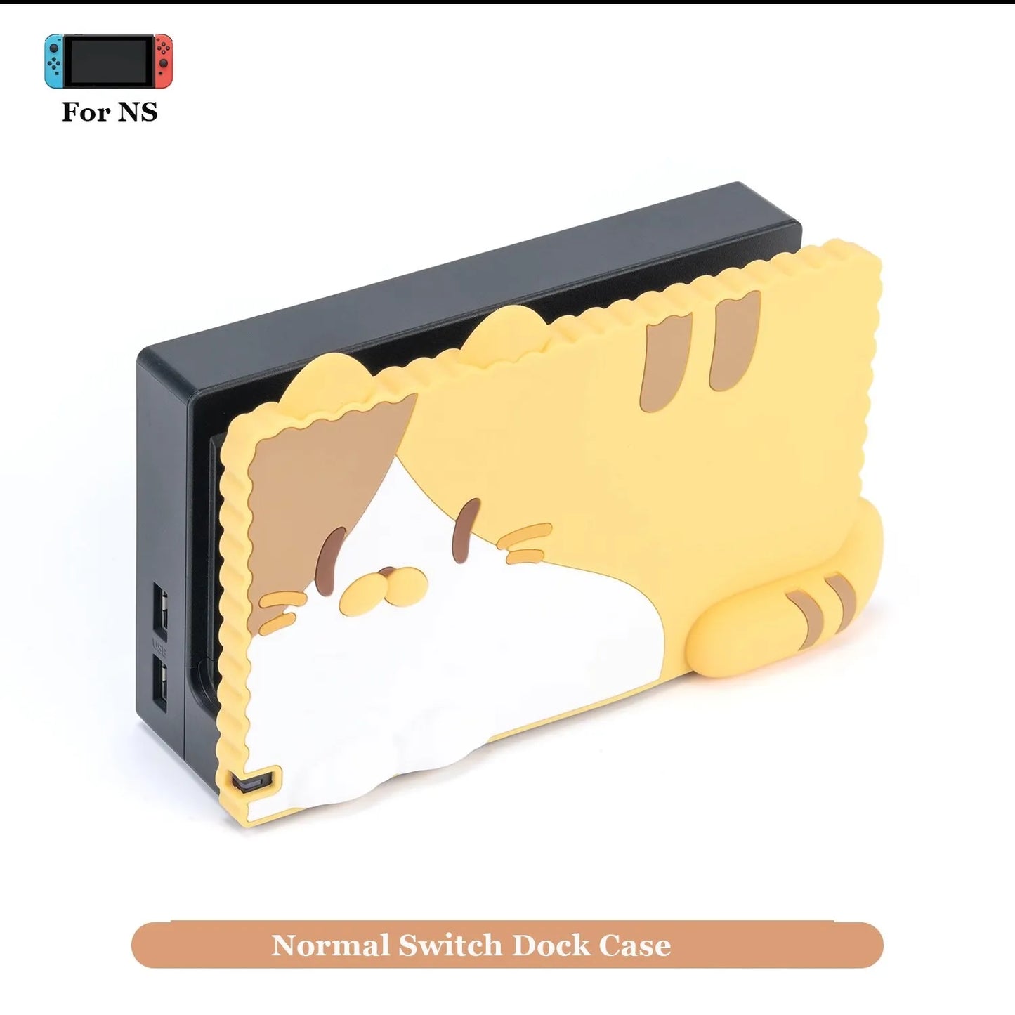 GeekShare Charging Dock Case for Nintendo Switch OLED Kawaii 3D Cat Jojo Silicone Soft Dock Shell NS Game Accessories