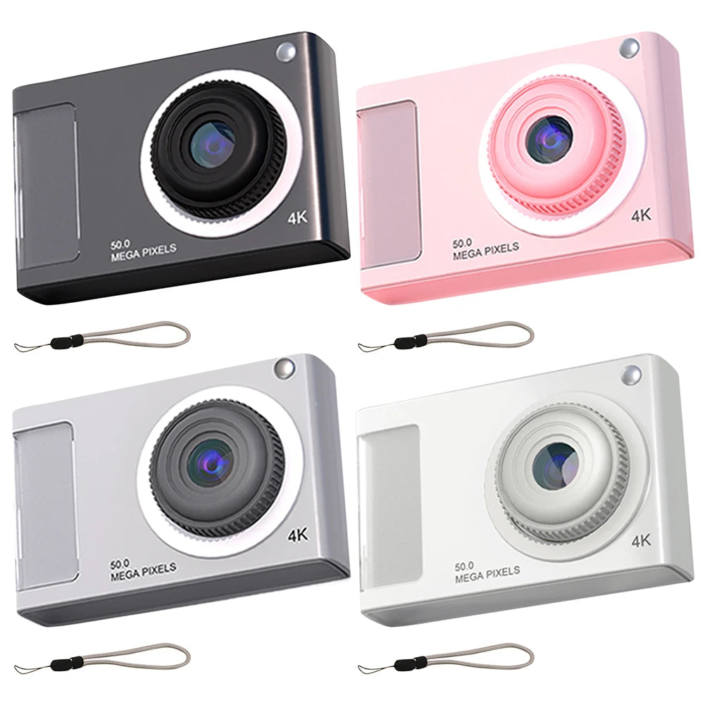 48MP HD Digital Camera 2.4in IPS Display 16X Zoom Video Camera with Fill Light 4K Student Selfie Camera for Kids Students Teens