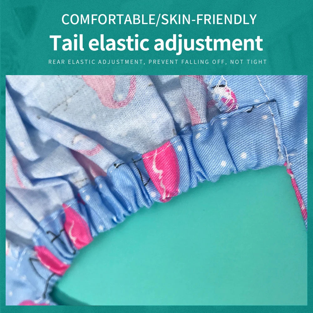 Personalized Printing Doctor Surgical Cap Long Hair Classic Nurse Toe Hat for Men Women Sweat-absorbent Towel Cotton Scrub Cap