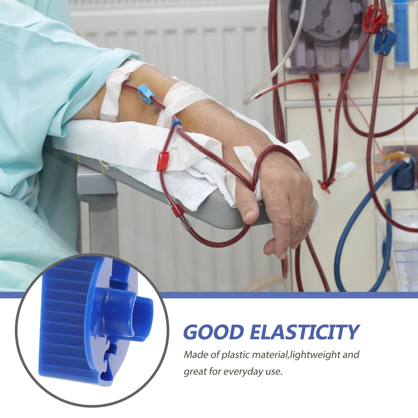 Permeable Pipe Clamp Tube for Peritoneal Dialysis Tubes Clamps Plastic Clips Flow Controller Accessories Accessory Supply