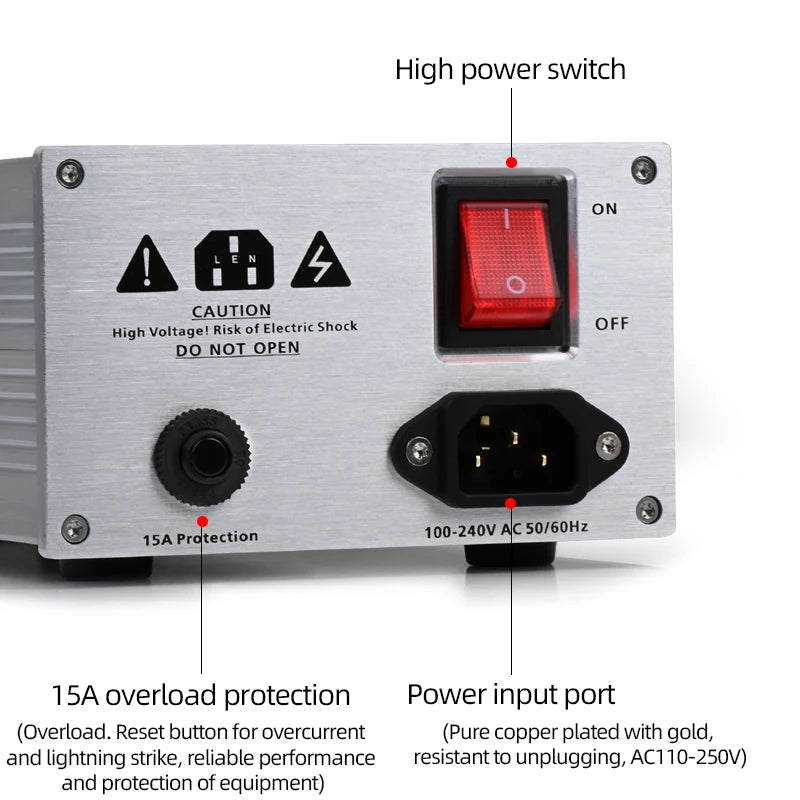 ATAUDIO Hifi Power Filter High-End Audio Noise-free Power Outlet With 6 Universalfor 4 US Plug for HiFi Audio Equipment