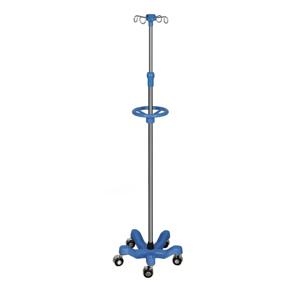 Medical Adjustable Hospital Mobile Stand IV Pole Drip Stand
