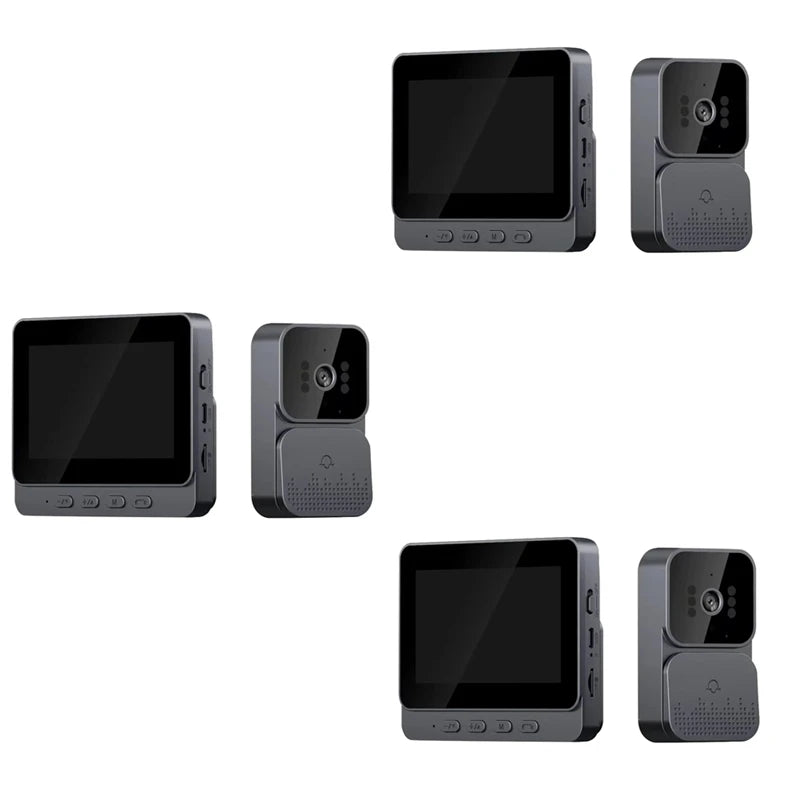 Hot TTKK Video Doorbell IR Night Vision Wireless Door Bell 1080P 4.3Inch IPS Screen Doorbell Camera 2.4G For Villa Home