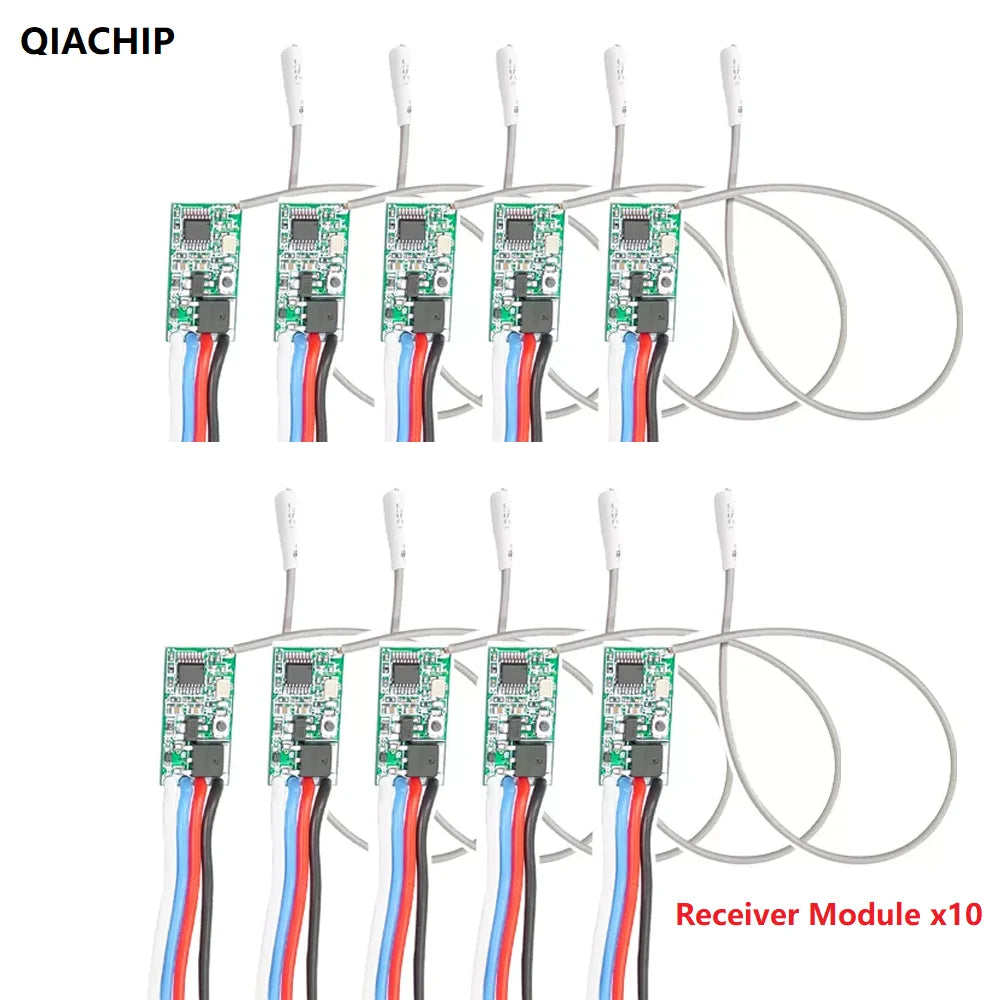 QIACHIP 5pcs 433.92Mhz Universal Wireless DC 3.6V-24V Remote Control Switch 1 CH RF Relay Receiver LED Light Controller DIY Kit