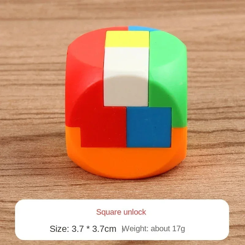 3D Puzzle Luban Lock Keychain Brain Teaser Game Magic Mini Cube Intellectual Children Educational Toys for Kids Adult Antistress