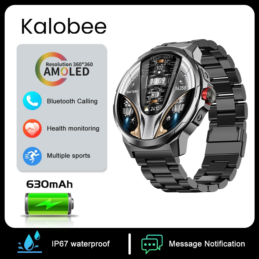 Kalobee SK50 Smart Watches for Men,Answer / Make Call,1.85" Big Screen Fitness Tracker,Waterproof Watch for Android iOS Phones