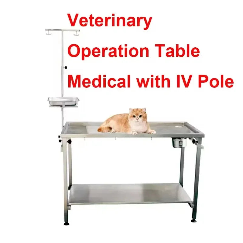 Veterinary Surgery Table Surgical Pet Operating Bed Animal Medicine Stainless Steel Veterinary Equipment for Clinic Hospital