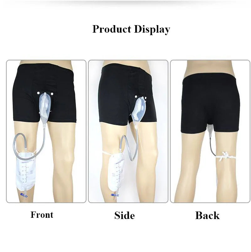 1Pc Wearable Silicone Male Urine Bag Panties Elderly Incontinence Patient Men Walking Urine Collector Underpants Drainage Bag