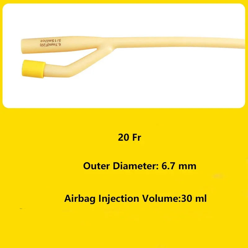 12 Pcs Latex Disposable Urine Catheter Medical Urethral Catheters Sterilization Double Way Pee Through Catheter