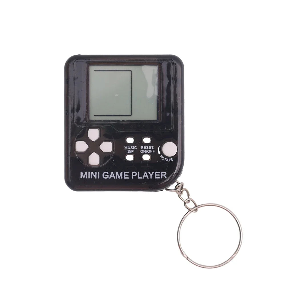 Mini Pocket Classic Game Machine Tiny Game Console Keychain Children Handheld Retro Game Players with Keyring Video Games