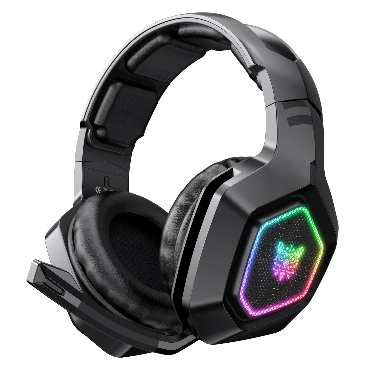 ONIKUMA B100 2.4Ghz Gaming Headset Noise Cancelling Wireless Headphone with Microphones RGB light Earphones for PS5, PS4, XBOX