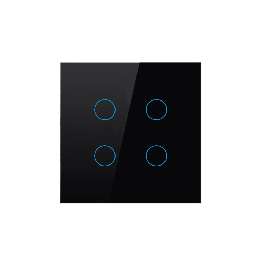 WiFi Smart Switch EU Neutral Wire/No Neutral Wire Touch Light Switch Works with Alexa Google Home Alice 1/2/3/4 Gang Smart Home