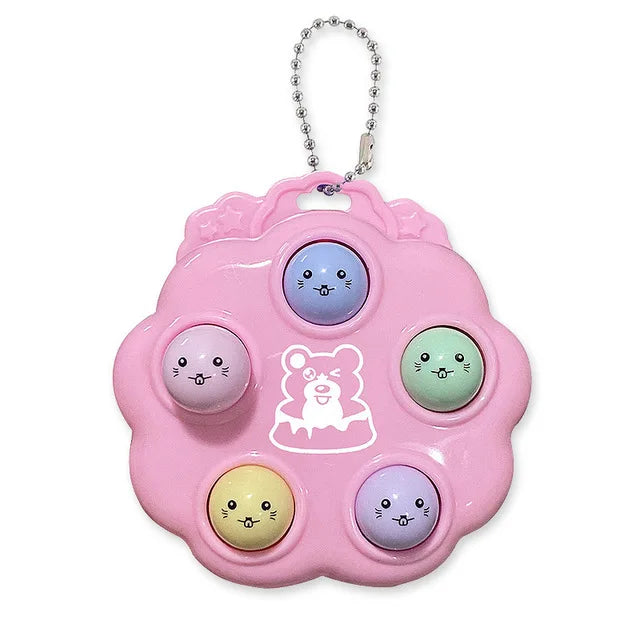 Fun Whack A Mole Keychains Decompression Fidget Toys Children Toys For Kids Simple Dimples Portable Fingertip Antistress Toys