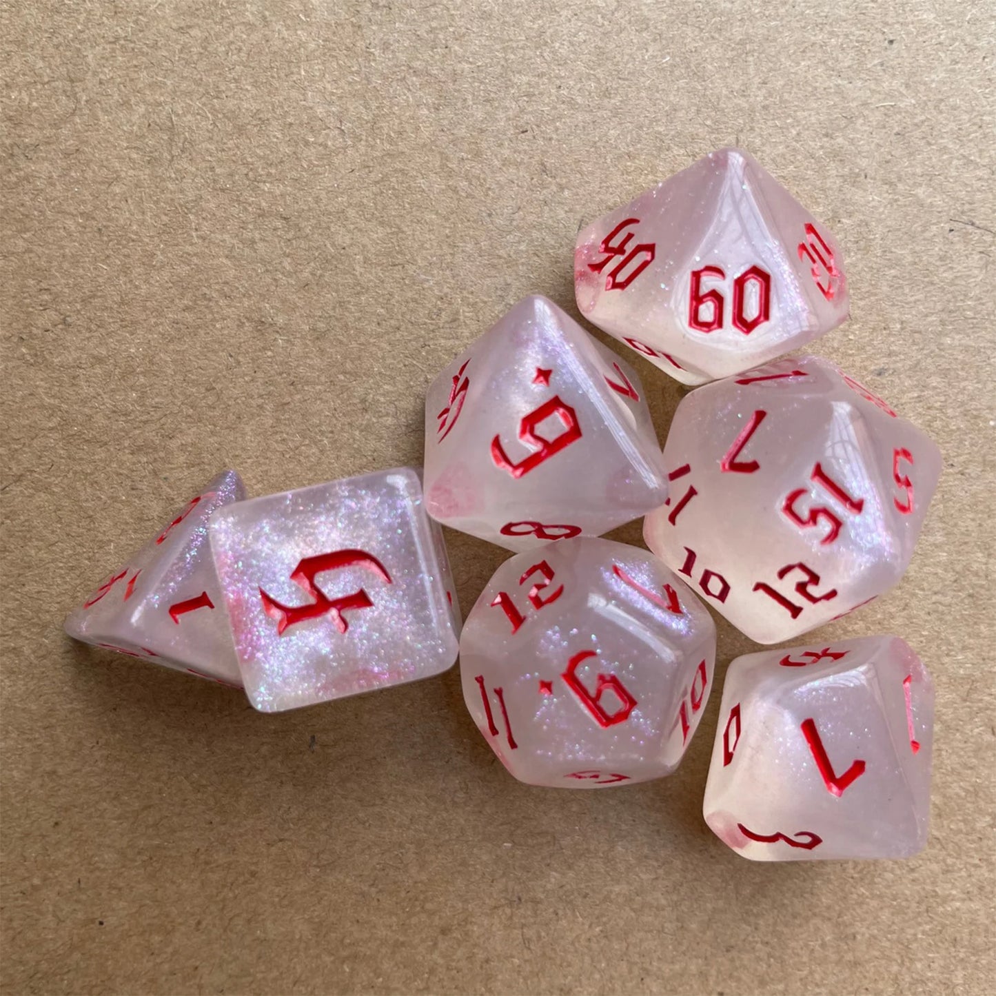 7/10Pcs Double-Colors Polyhedral Dices with Pouch Set D4, D6, D8, D12,D20, D10 for Board Game Role Playing Game Party