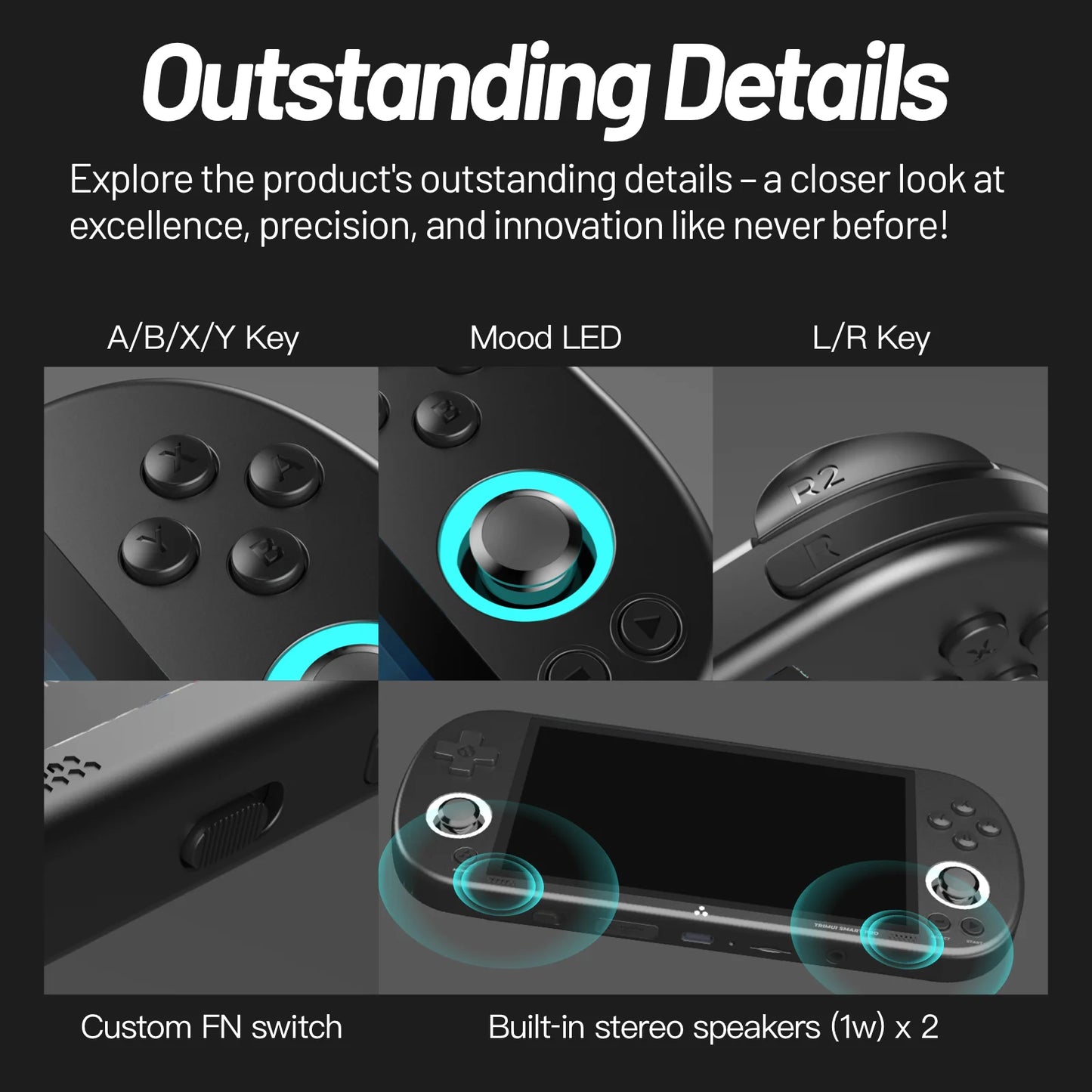 Trimui Smart Pro 4.96'' IPS Linux System Retro Handheld Game Players Portable Video Game Console 5000mAh Battery 13000+ Games