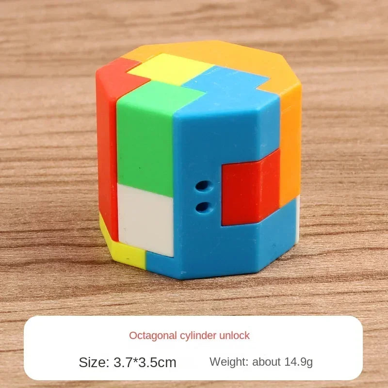 3D Puzzle Luban Lock Keychain Brain Teaser Game Magic Mini Cube Intellectual Children Educational Toys for Kids Adult Antistress