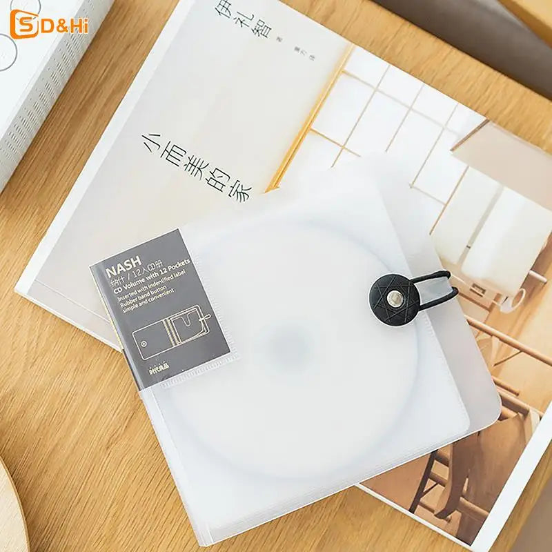 Transparent Color Plastic Disc CD Case DVD Holder Wallet Storage Bag Organizer Cover Bag Box CD DVD Album Box Cases With Buckle