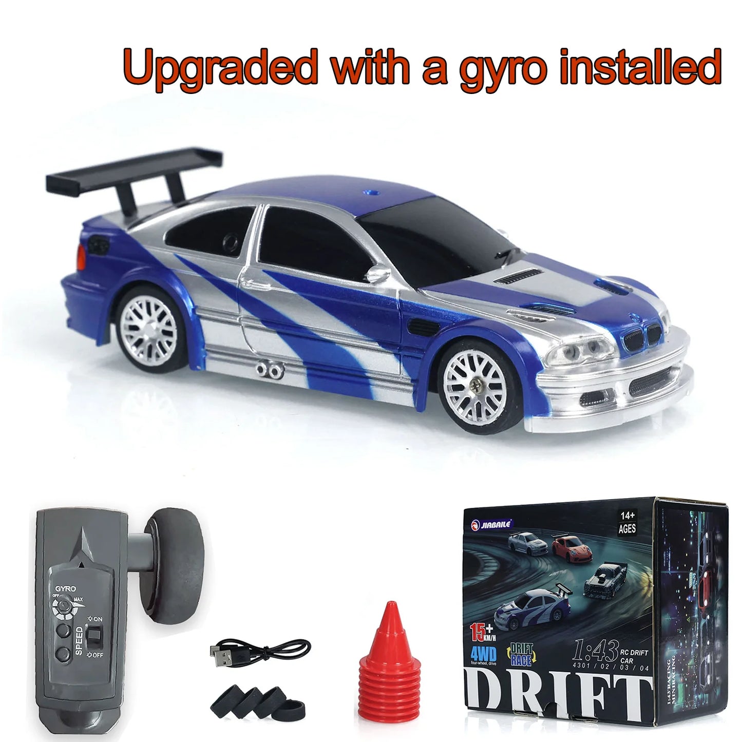 Upgrade Mini Toys Fully Proportional 1/43 RC Speed Car Gyro 4WD RTR 2.4G Radio Control Racing Drifting Car High Speed Model Gift