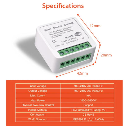 Tuya Smart Wifi Switch Yandex Alice Smart Home Wireless Switch Alexa Google Home 16A Timer Voice Control DIY Automation Module