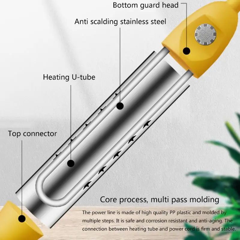 2500W Floating Electric Water Heater Boiler Heating Portable Immersion Reheater Suspension Bathroom Swimming Pool for Home Offic