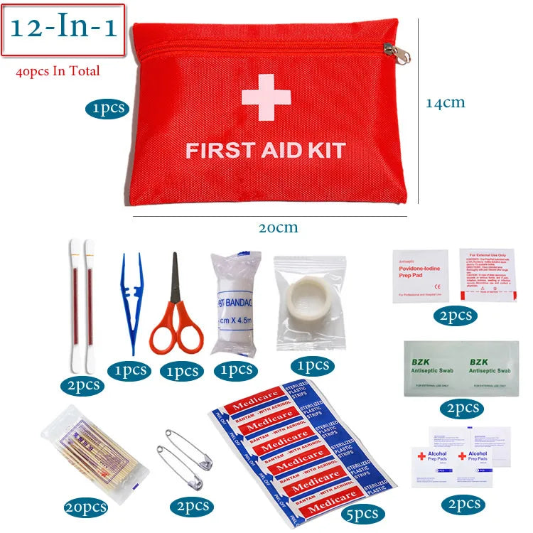 New Portable Waterproof First Aid Kit Bag Emergency Kits Case Only For Outdoor Camp Travel Fishing Emergency Medical Treatment