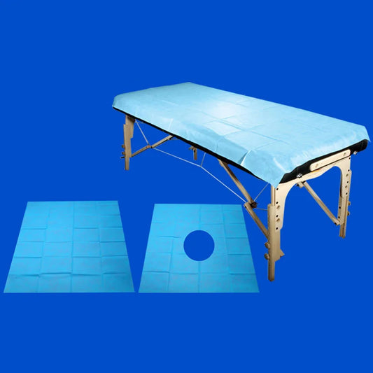 50pcs Disposable Surgical Drapes Hole Cover Non-woven Sterile Hole Sheet Blue Surgical Towel Individually Package