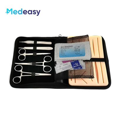 Medical Students Suture Practice Kit Surgical Training with Skin Pad Model Tool Set Educational Teaching Equipment
