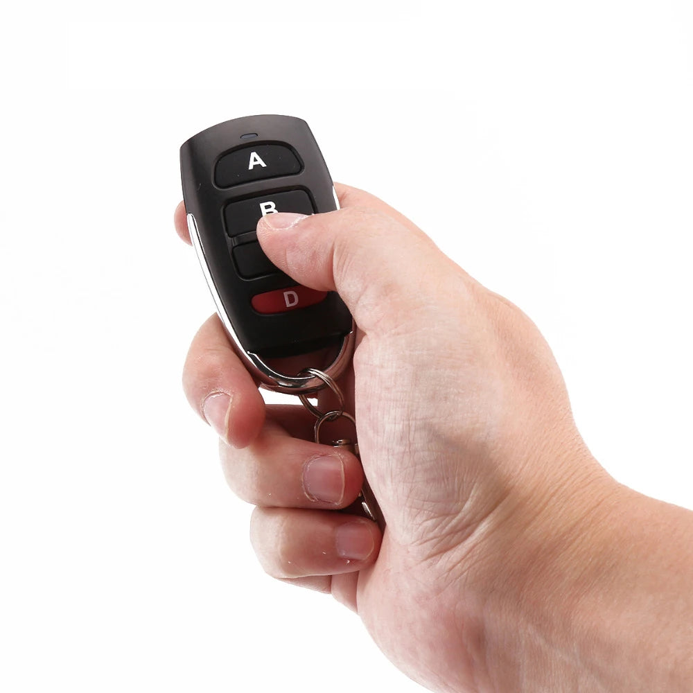 QIACHIP RF 433mhz Transmitter 4 Button Remote Control + Receiver Module Fixed EV1527 Decoding 4CH Output With Learning DIY Kit