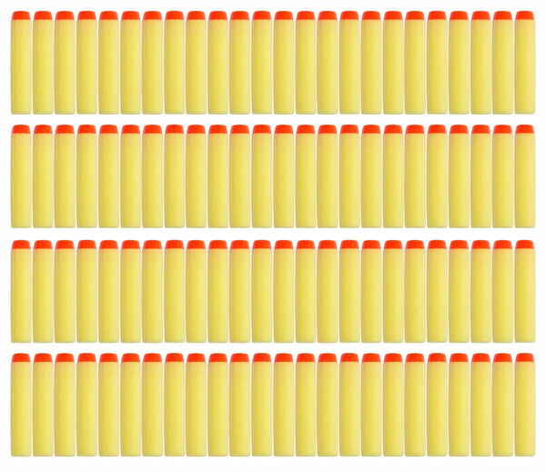 50pcs For Nerf Bullets Soft Hollow Hole Head 7.2cm Refill Darts Toy Gun Bullets for Nerf Series Blasters Xmas kid Gifts yellow