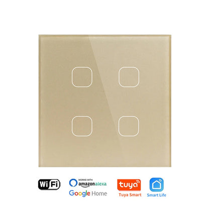 UNKAS No Neutral Wire Required 1 2 3 4 Gang Wifi Wall Light Touch Switch EU 220V Tuya Smart Home Support Alexa Google Home