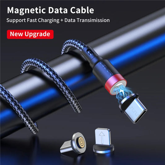 USLION 5A Magnetic USB Charge Cable USB Type C Fast Charging Cable For iphone 14 Xiaomi Magnet Micro USB Data Charging Wire Cord