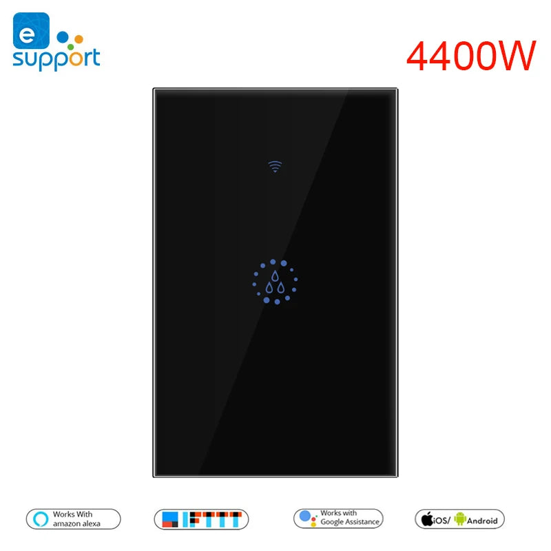 eWeLink Wifi Smart Switch Water Heater Switch,Indoor Wifi Boiler,Glass Panel,Timer,Alexa Google Assistant Voice Remote Control