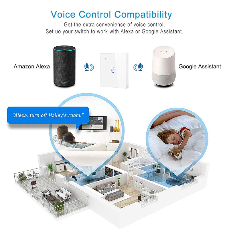 eWeLink Wifi Smart Switch Water Heater Switch,Indoor Wifi Boiler,Glass Panel,Timer,Alexa Google Assistant Voice Remote Control