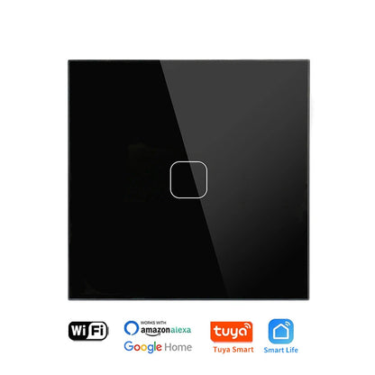 UNKAS No Neutral Wire Required 1 2 3 4 Gang Wifi Wall Light Touch Switch EU 220V Tuya Smart Home Support Alexa Google Home