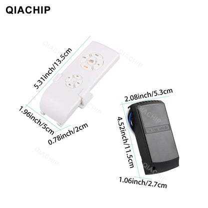 QIACHIP Universal Ceiling Fan Lamp Remote Control Kit AC 110-240V Timing Control Switch Adjusted Wind Speed Transmitter Receiver