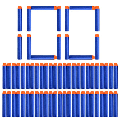 50/100Pcs 7.2cm EVA Soft Bullets for Hollow Hole Head Refill Darts Outdoor Toy Boy Gun Bullet for Series Blasters Children Gifts