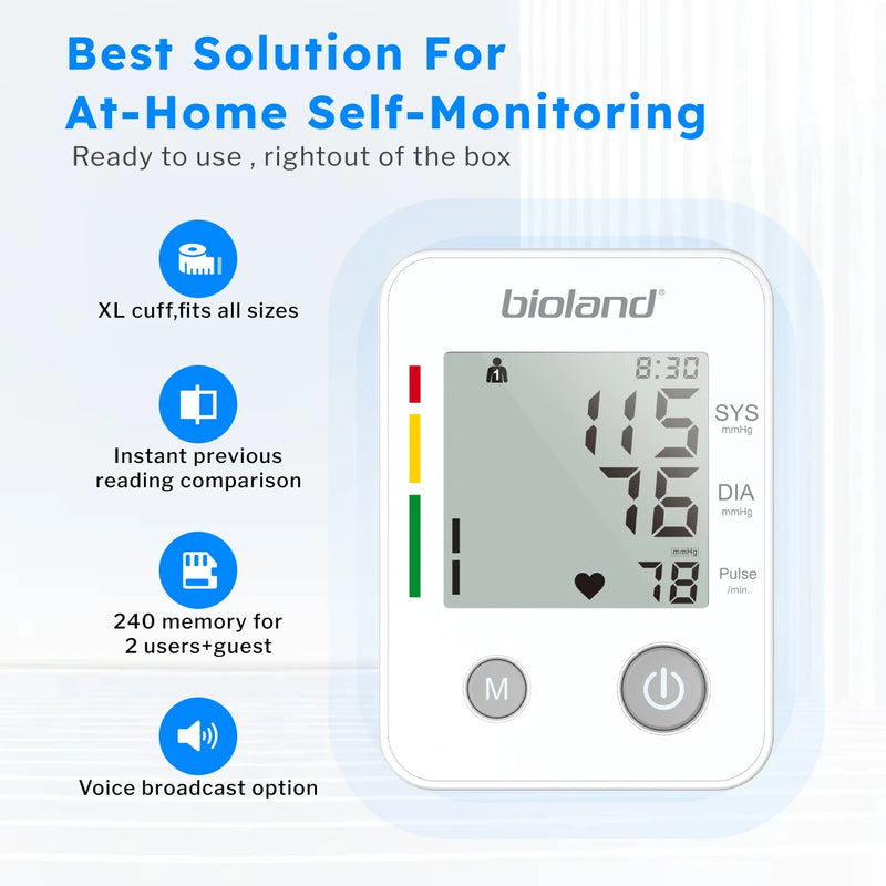 Bioland Blood Pressure Monitor 2005 Tensiometer Upper Arm Automatic Digital BP Measuring Device Blood Pressure guage kit 2005-1