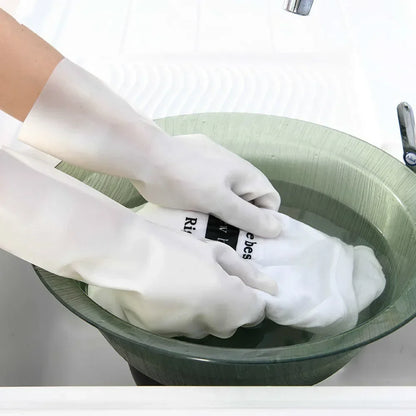 Waterproof Silicone Rubber Dishwashing Gloves, Dish Washing Glove, Household Scrubber, Kitchen Clean Tool, Japan