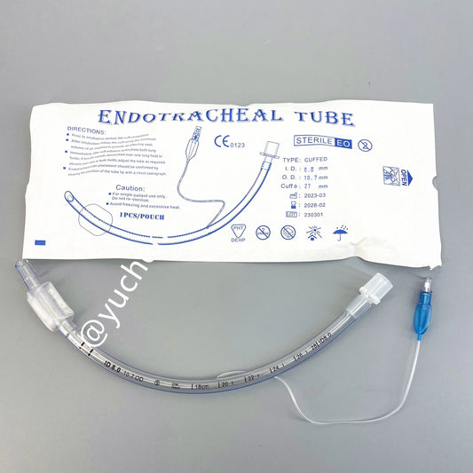 Endotracheal Tube with Cuff Disposable Sterilized Tracheal Tube for Veterinary Medical Consumables ID 2.0-10mm