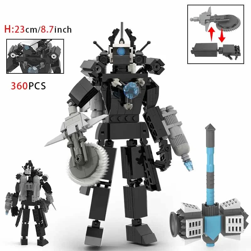 New Skibidi Toilet Weapon Titan TVMan Figure Building Block Toys For Boy Speakerman Bricks DIY Model Toy For Kid Adult Xmas Gift