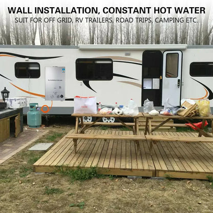 LPG 6L/8L/10L/12L/16L/18L Water Heater 36KW Instant Liquefied Petroleum Gas Water Heater Stainless Steel Boiler Kit Portable
