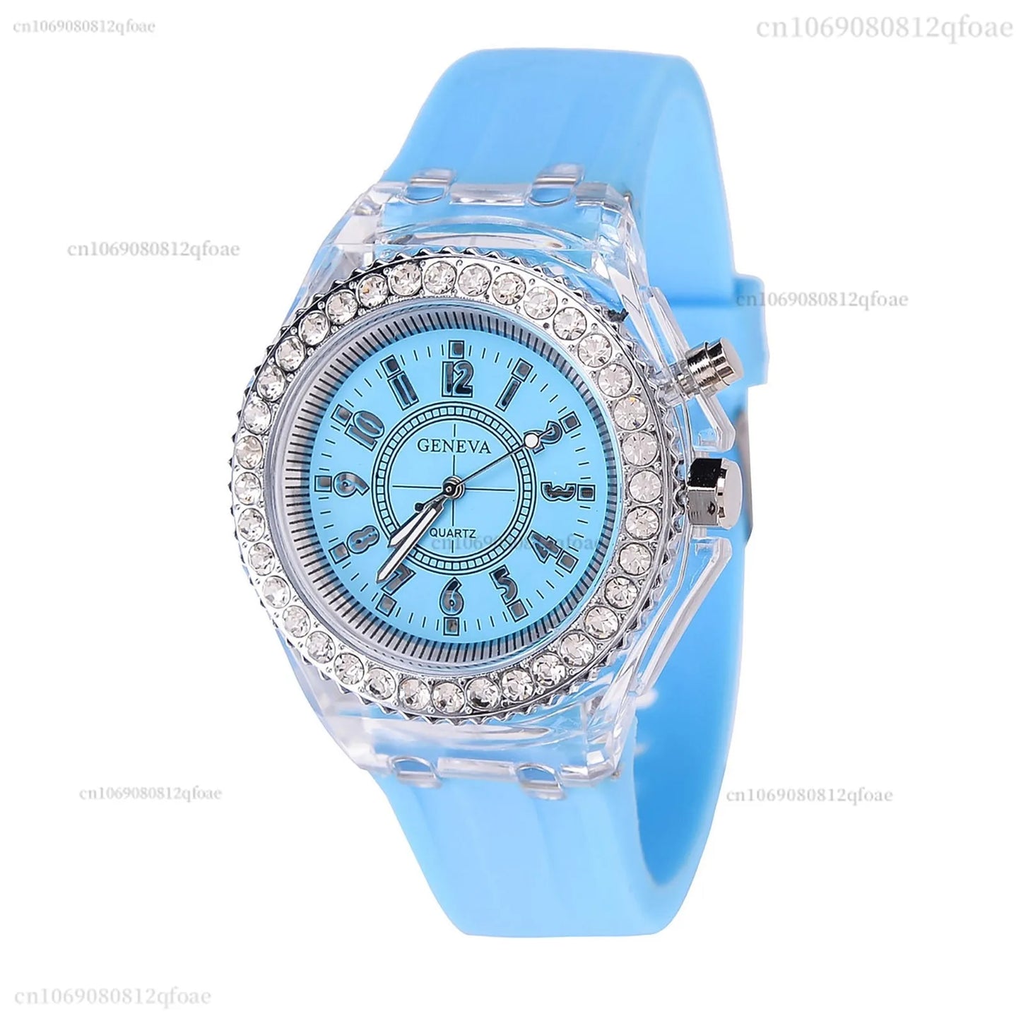 Led Flash Luminous Watch Personality trends students lovers jellies woman men's watches 7 color light WristWatch