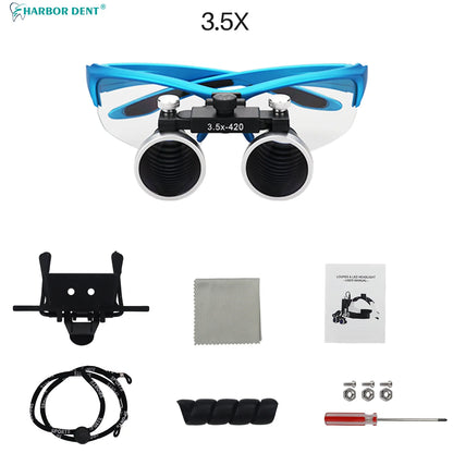 Dental Loupes 3.5x2.5x 320-420mm Goggles Lab Medical Binocular Magnifier Dental Surgery Surgical Optical lens magnifying Glass